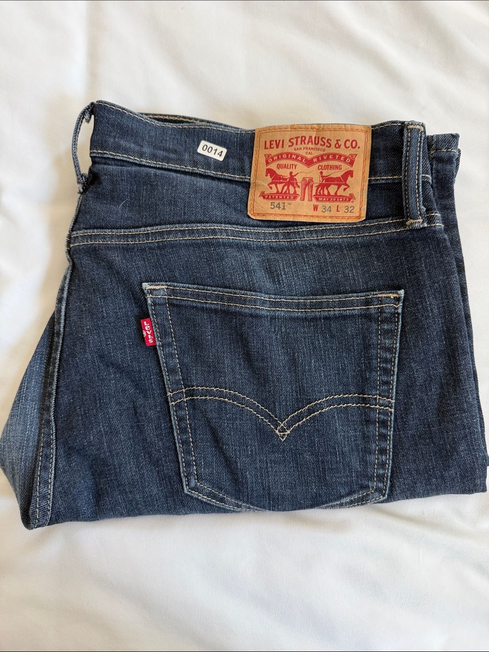 Levi's Men's Straight Jeans in Dark Blue Denim